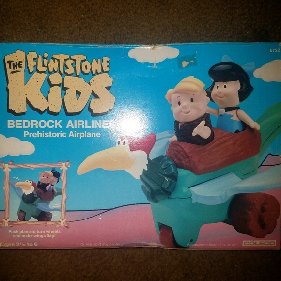 Vintage 1986 Flintstones Bed Rock Airplane